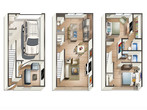 Two Bedroom, Two and Half Bath Townhome (CTH)