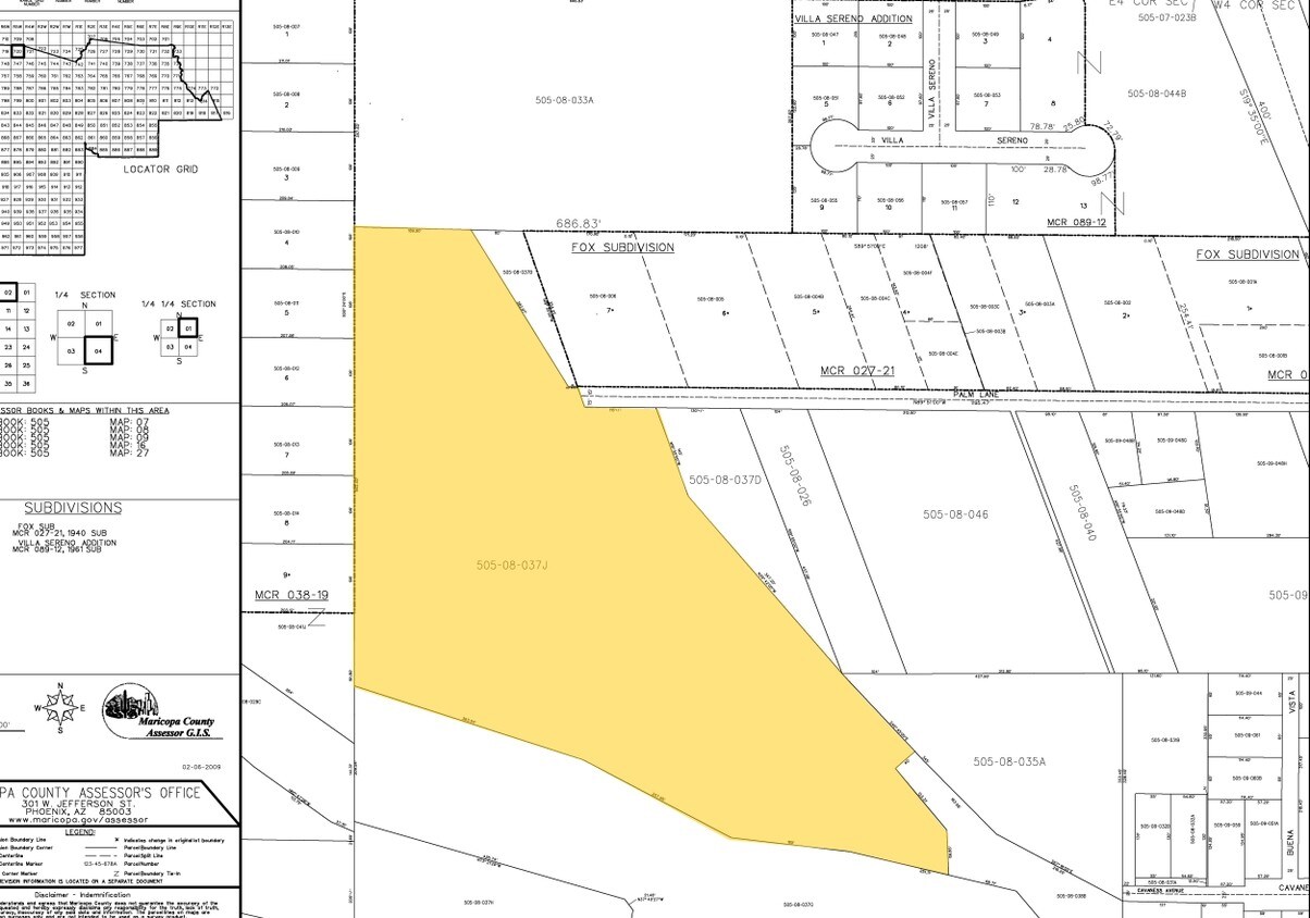 Mapa de la parcela - Palm Drive Manufactured Home Park