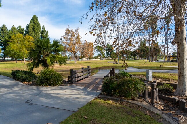 Walking path within the Modjeska Park.