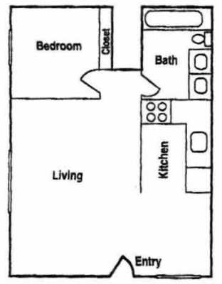 1BR/1BA - Brookridge Apartments