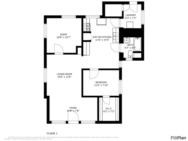 Floor plan (990 sq. ft.) - 301 Sunset Ave N