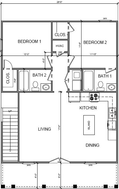 2BR/2BA - Midtown Cottages