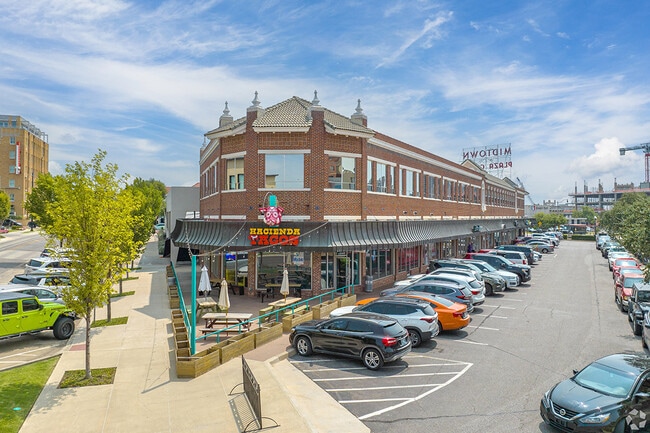 Midtown Plaza Court features a wide variety of retailers and restaurants such as Hacienda Tacos.