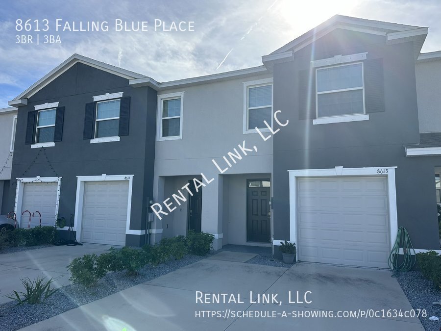 8613 Falling Blue Pl, Riverview, FL 33578 Townhome Rentals in