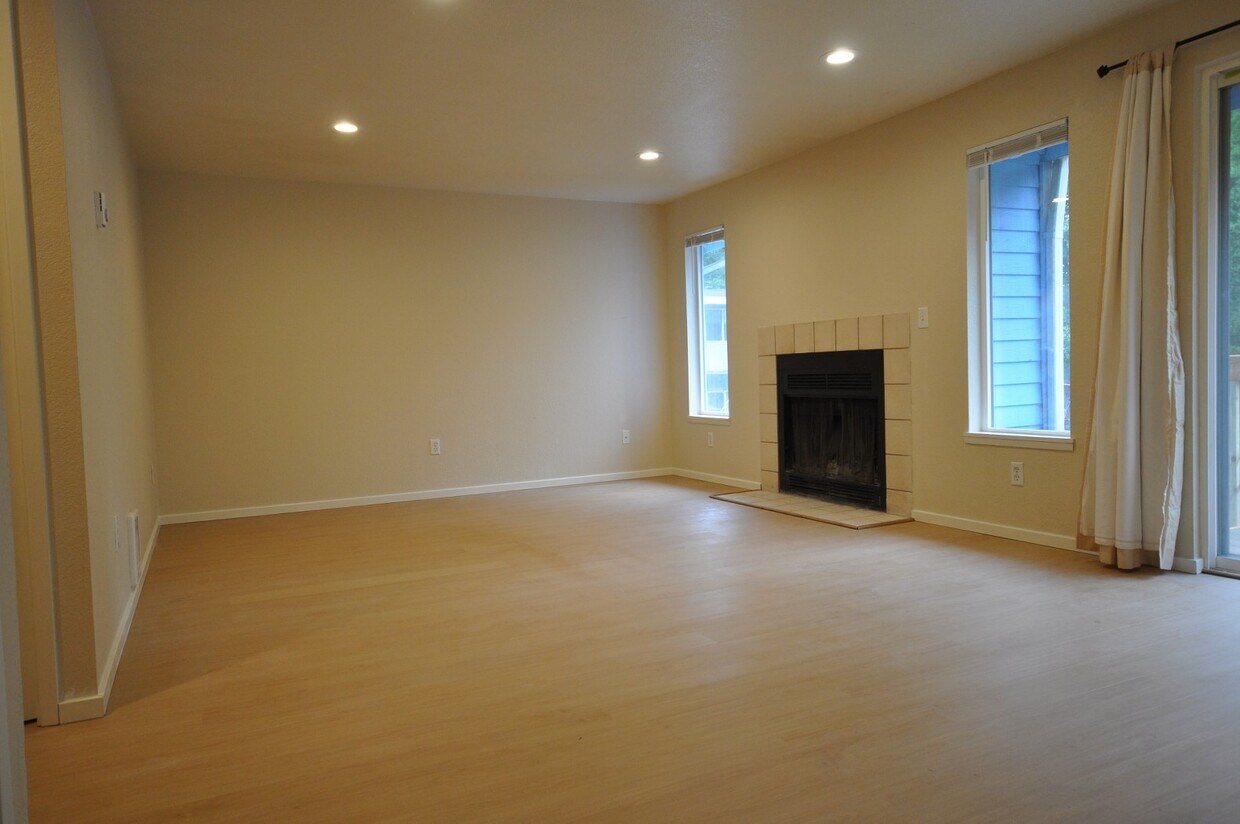 Living room with fireplace - 16026 36th Ave W