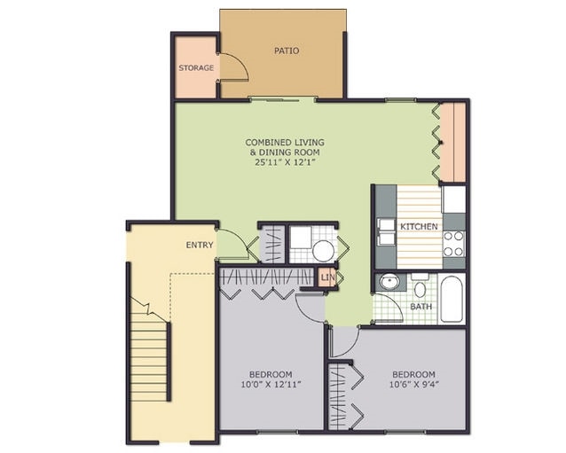 2BR/1BA - Tipton Terrace