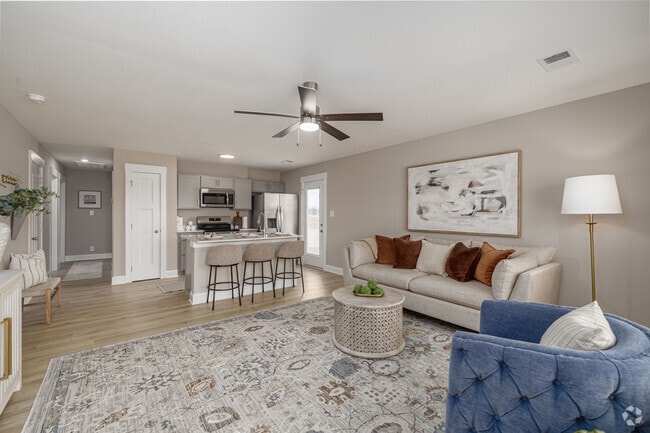 2BR, 2BA - 1,244SF - Living Room - 120 Rose Edd Blvd