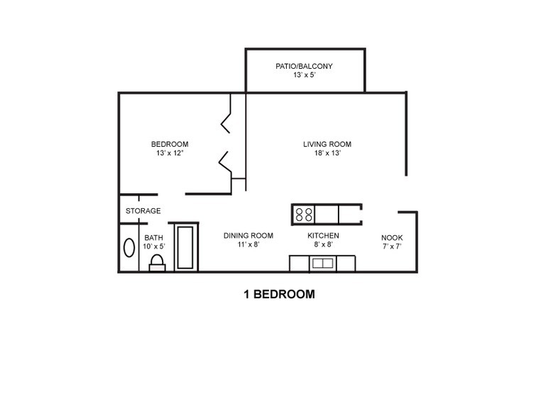 Layout of the Apt - 191 Villas Dr