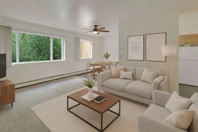 Two Bedroom Living Room - Twin Lakes Apartments