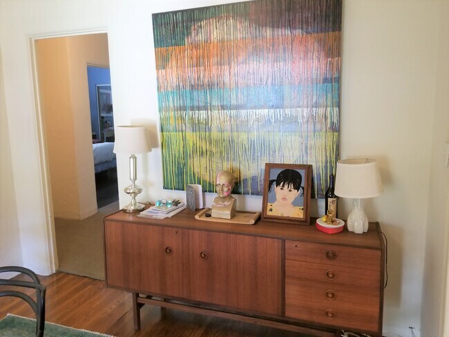 dining room side board with view to hallway - 1362 S Mansfield Ave