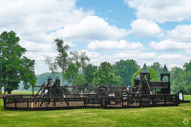 The massive 'ROMP' play structure at Mill Pond Park is one of the main draws to Saline.