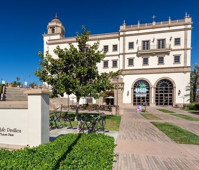 Mother Teresa Plaza is a gathering place for students