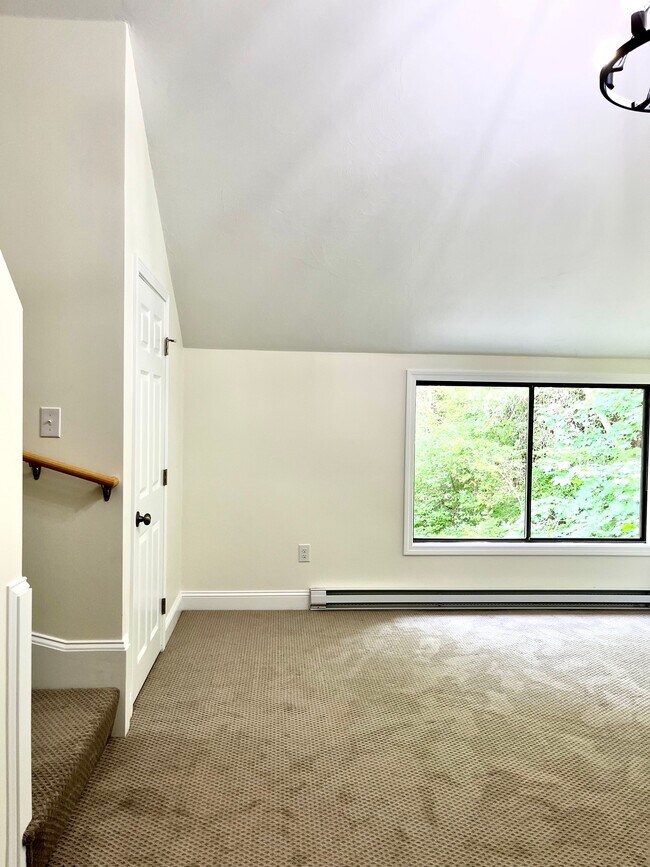 Bright and Sunny LARGE Main Bedroom with Vaulted Ceilings, Chandelier, and Staircase to Loft. - 326 Sterling St