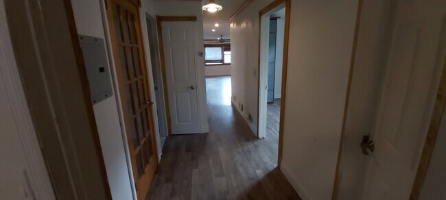 Apartment hallway back entrance view - 217 Custer Ave