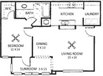 1 Bedroom B