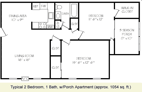 2BR/1BA - King Phillip Apartments