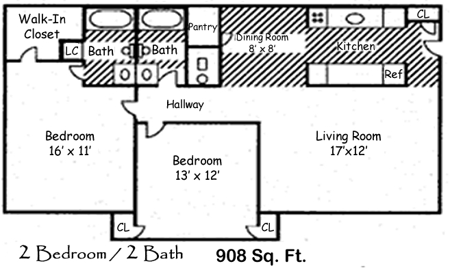 2HAB/2BA - The Addison Apartments