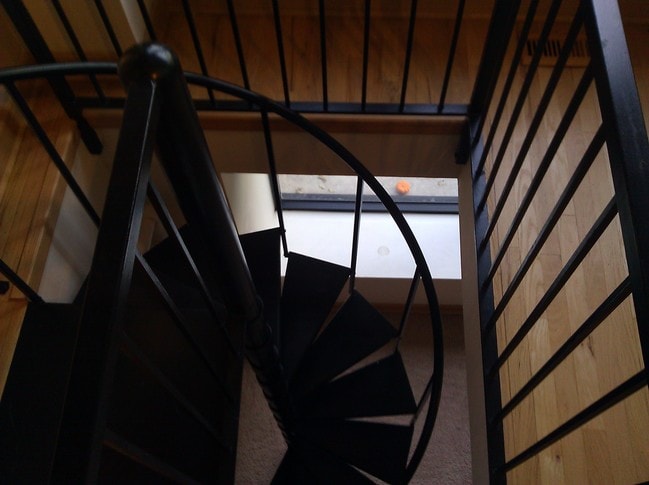 Spiral Staircase. - 2740 W Haddon Ave