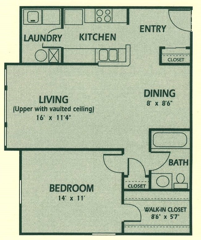 Plano de planta - Kings Grant Apartments