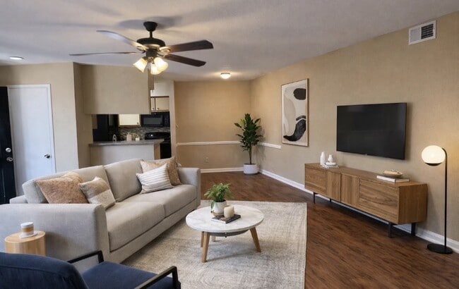 1BR, 1BA_ 560sqft Livingroom - The Point at Windmill Lakes