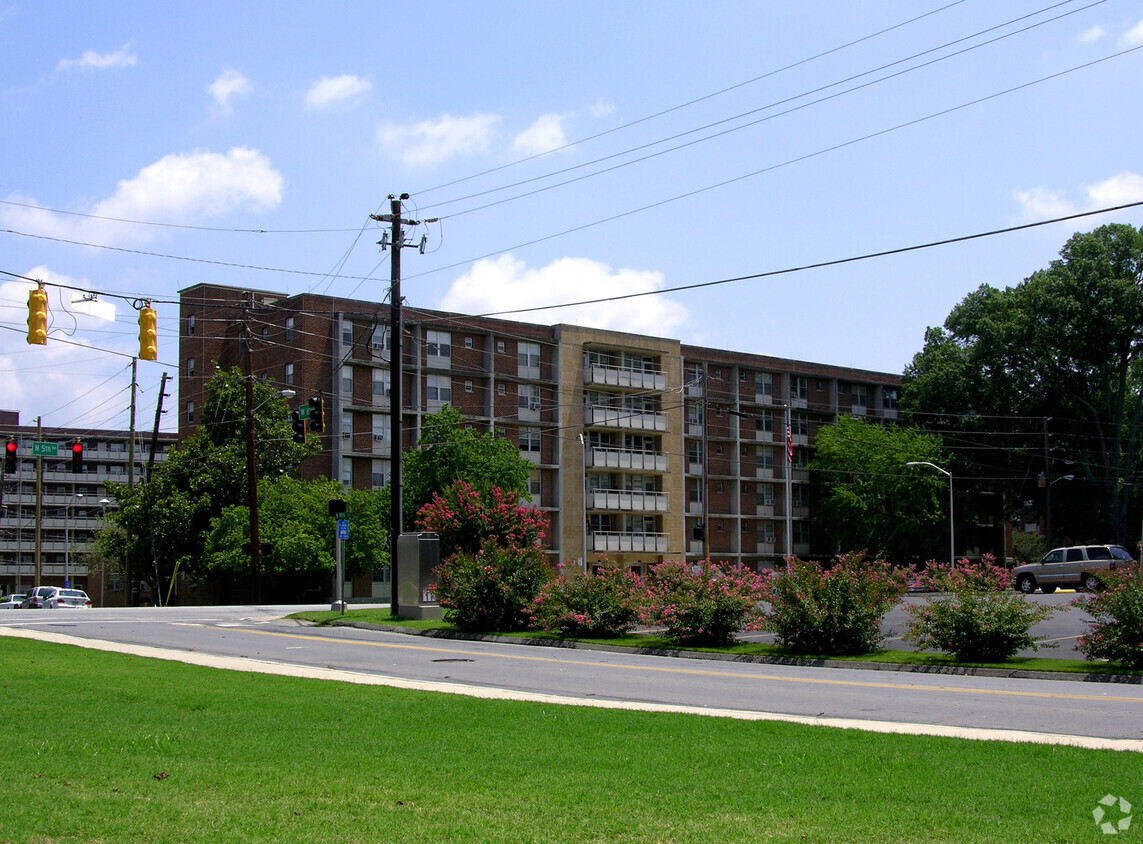 From across North 5th Avenue to the northwest - High Rise Senior