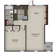 1 Bedroom 1 Bath|750 SF.