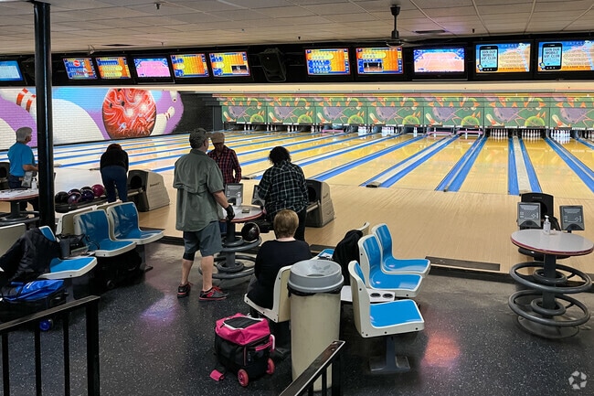 Bowlers hang out at Keystone Lanes in Norwalk where karaoke food and a lounge are available.