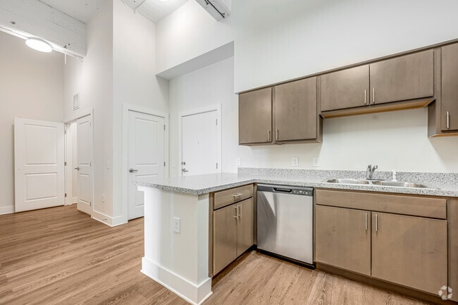 2BR, 1BA - 980SF - Kitchen/Dining Room - Wagon Works Apartments