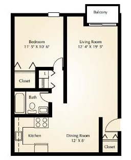 1BR/1BA - Batavia Apartments