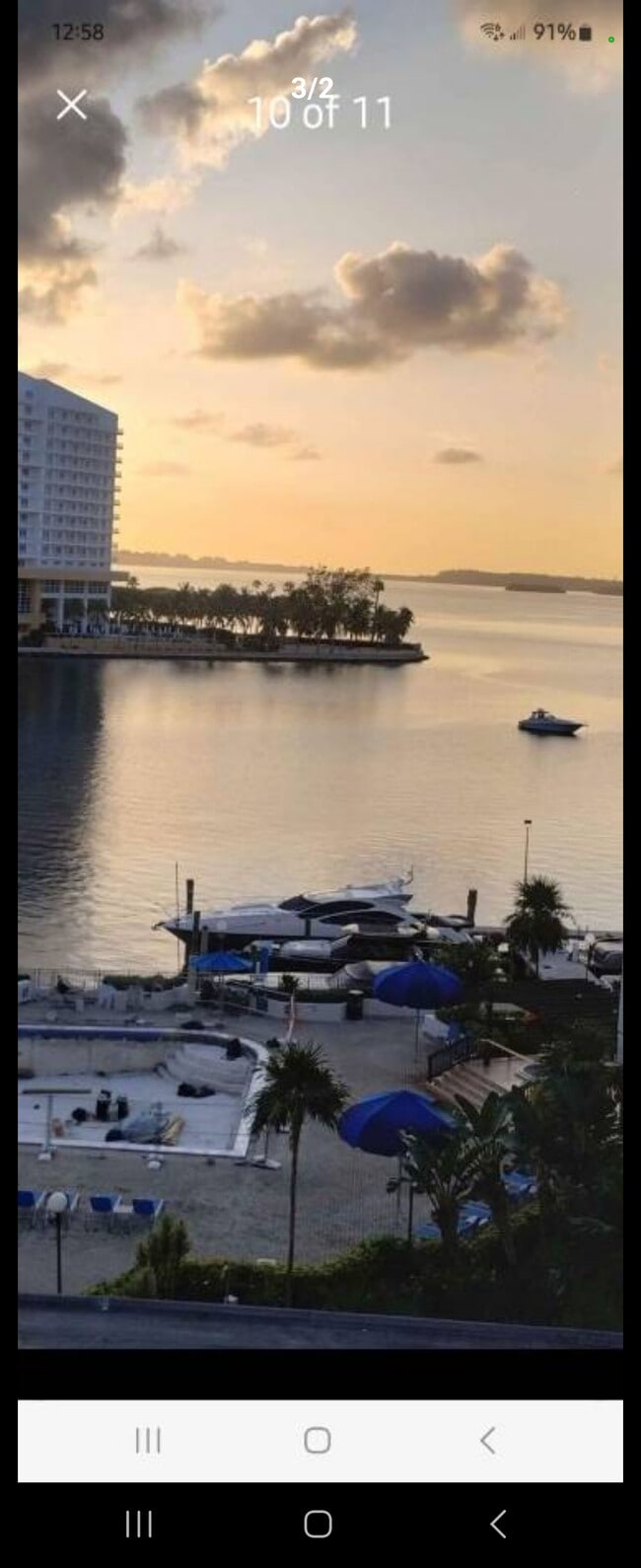 VIEW FROM BEDROOM - 801 Brickell Bay Dr