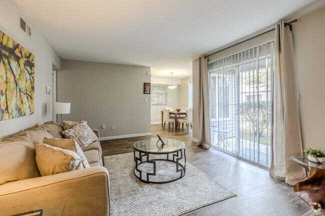 2BR, 1BA - 1,091SF - Living Room - View at Stonecrest