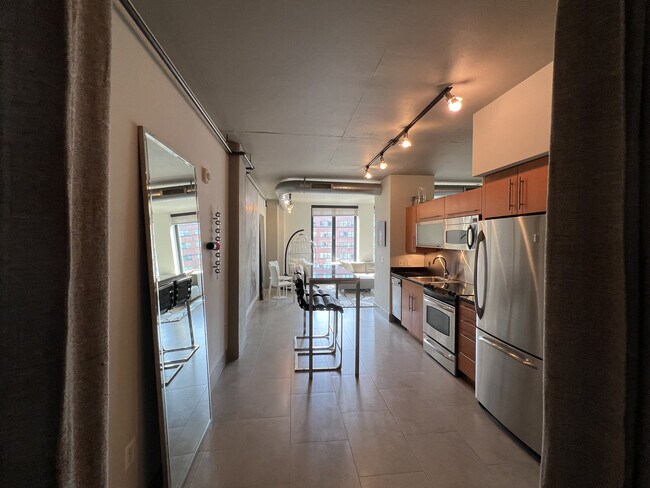 Ktichen View from Entry with Restoration Hardware mirror - 1133 14th St NW