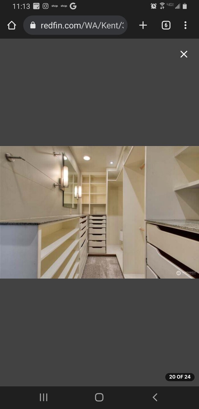 Newly remodeled walk in closet - 317 Kennebeck Ave S