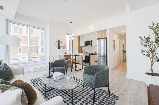 2-Bed, 2-Bath: Living Room - Daniels MPV2