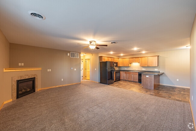 2BR, 2BA - 1,400SF - Living Room/Kitchen - Wissota Bldg 17