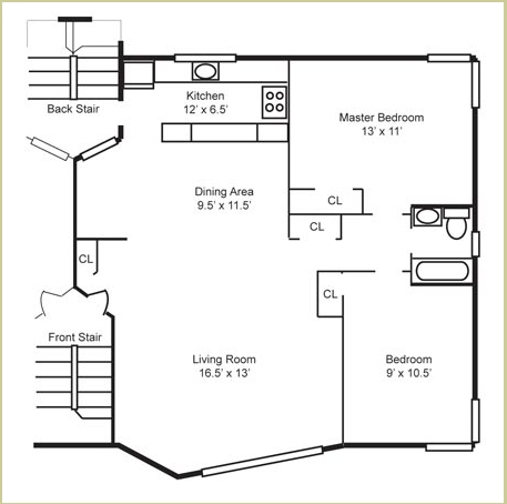 Plano de planta - Winchester-Hood Garden Homes