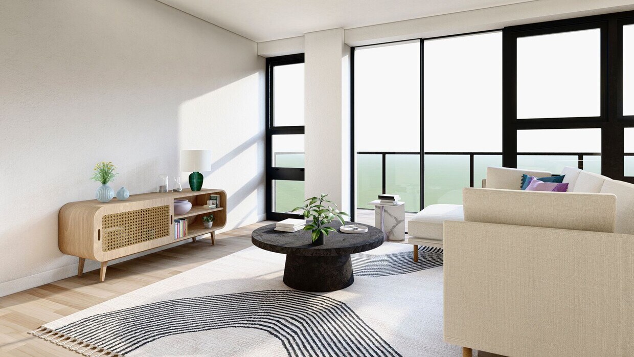 Living room - 600 NE 36th St