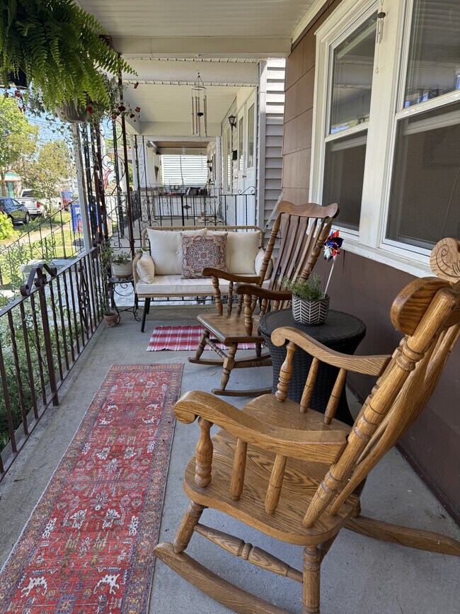 Porch seating & decor - 671 Fulton St