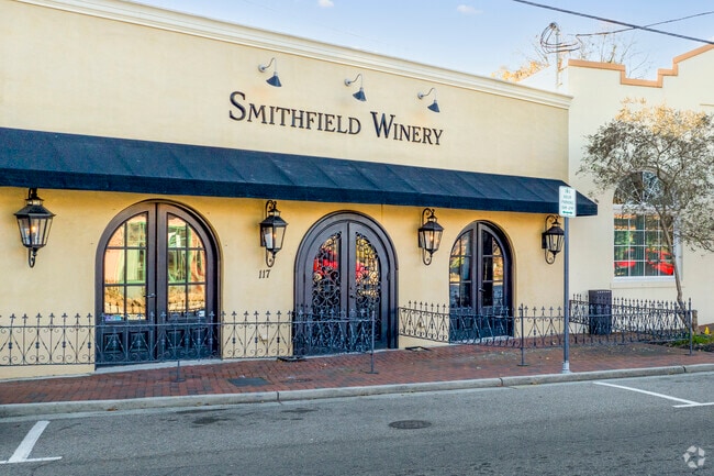 Sip on some wine from Smithfield Winery in Historic Smithfield.