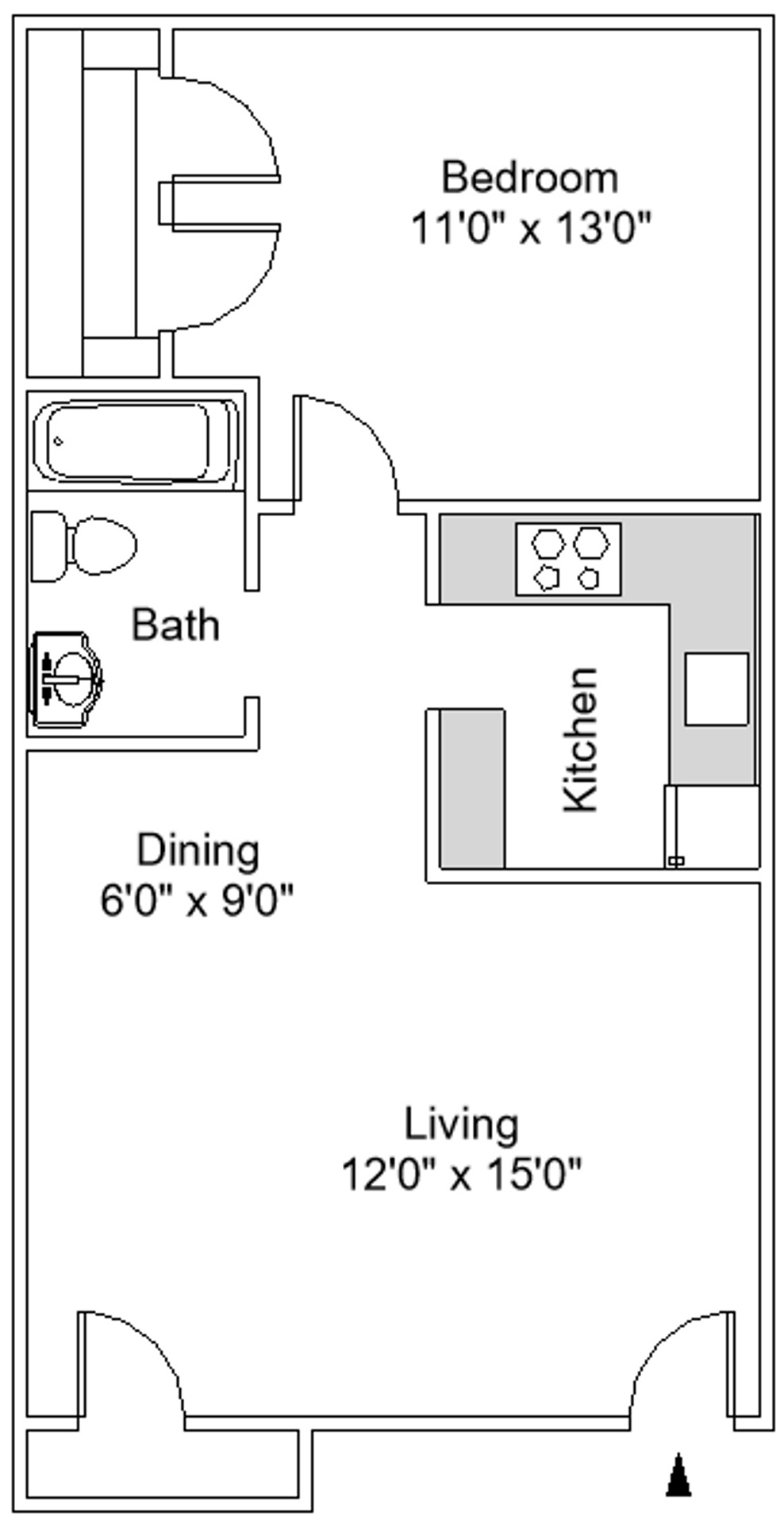The Acadian Apartments – 1 Bed / 1 Bath MR