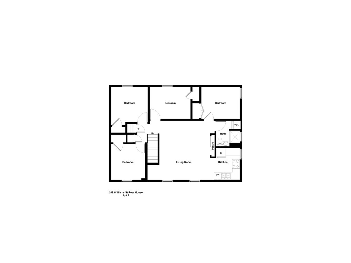 Floor Plan (2nd floor of building) - 209 Williams St