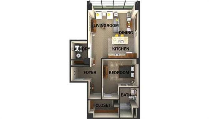 Residences at 1717 – Suite Style M