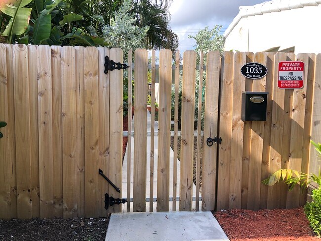 Gate Entrance to Rear House - 1035 NE 13th Ave