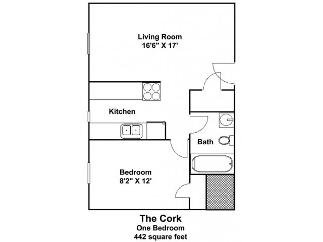 1BR/1BA - Jameson Apartments