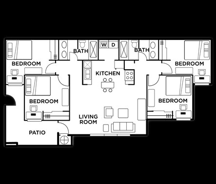 4HAB/2BA - Maison Burbank