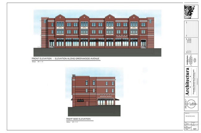 Alzado frontal/lateral - 17 Greenwood Ave