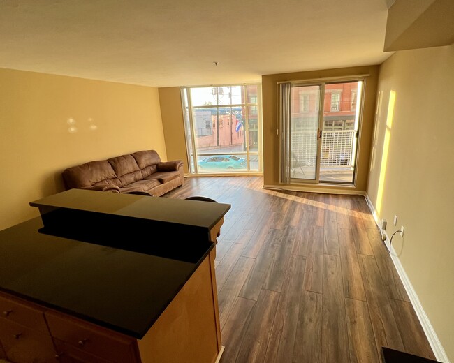 Living room area with porch - 2222 Detroit Ave