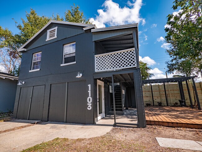 Front upstairs balcony for unit 2 - 1103 Montana St