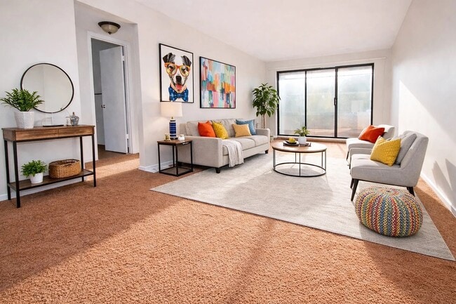 2-Bedroom - Living Room (Staged) - Canterbury Court