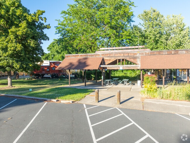 Railroad Park is a 49-acre outdoor train museum with full-size railroad cars.